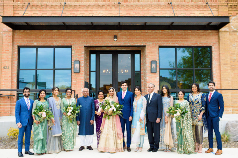 Indian wedding full combine family photo Monroe Pearson Denton